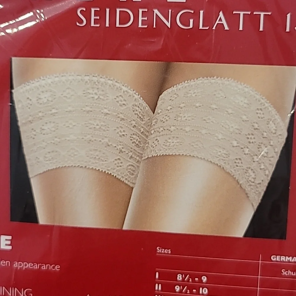 FALKE Seidenglatt 25 Tigh Hight Stay-up Champaign Color New